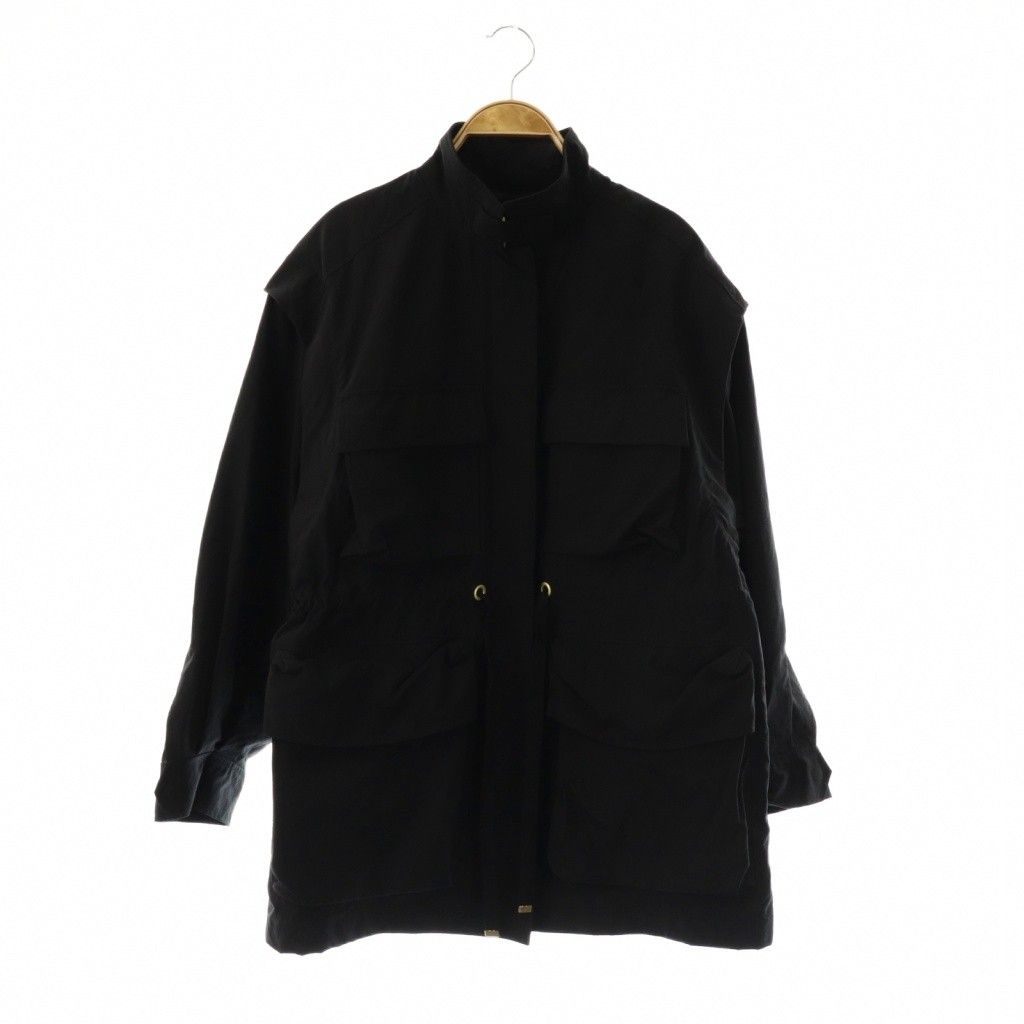 カレンソロジー Curensology 25SS ミリタリー2WAYブルゾン ジャケット ジップアップ F ブラック |HK OS