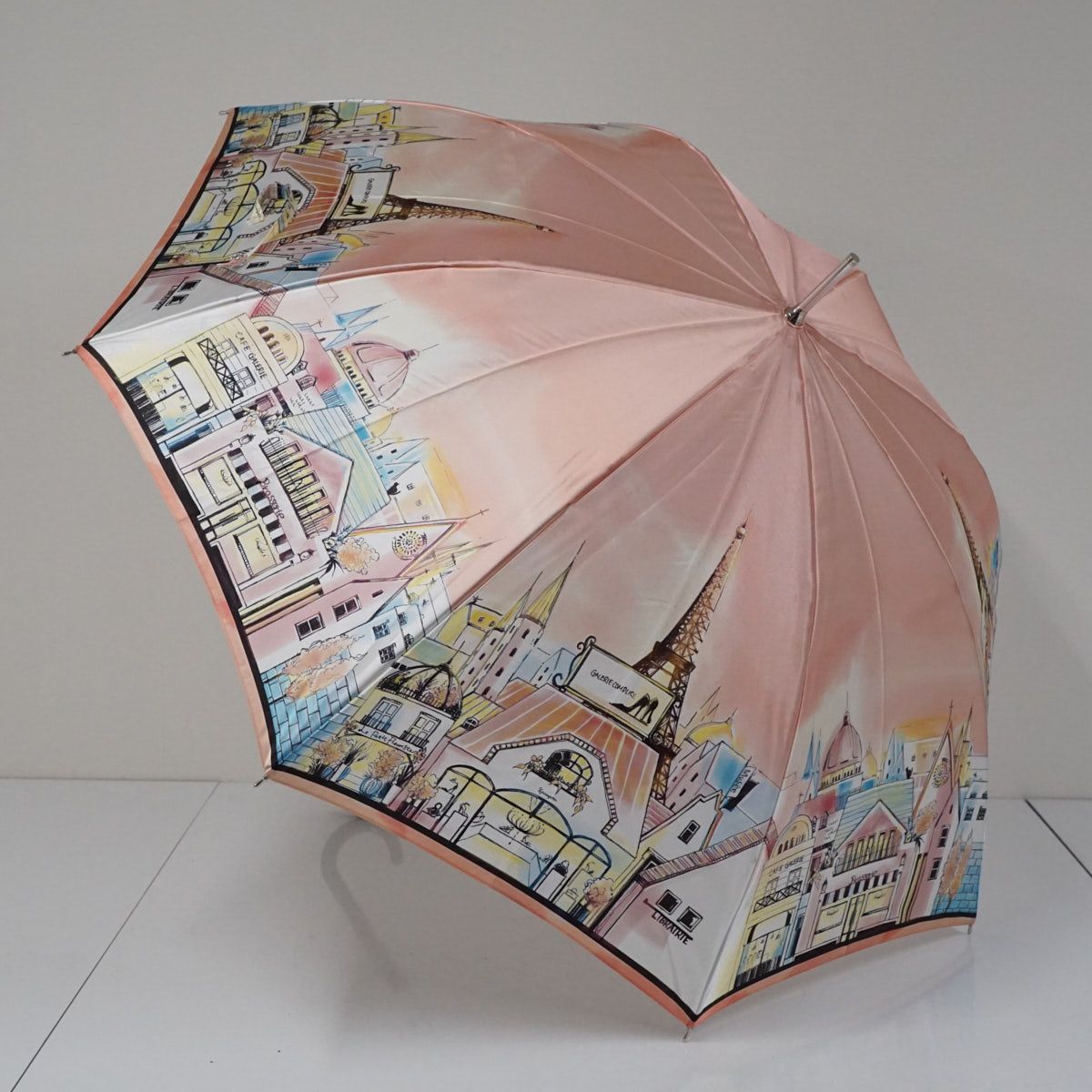傘 Kanematsu 銀座かねまつ USED美品 パリ 風景 イラスト ジャンプ