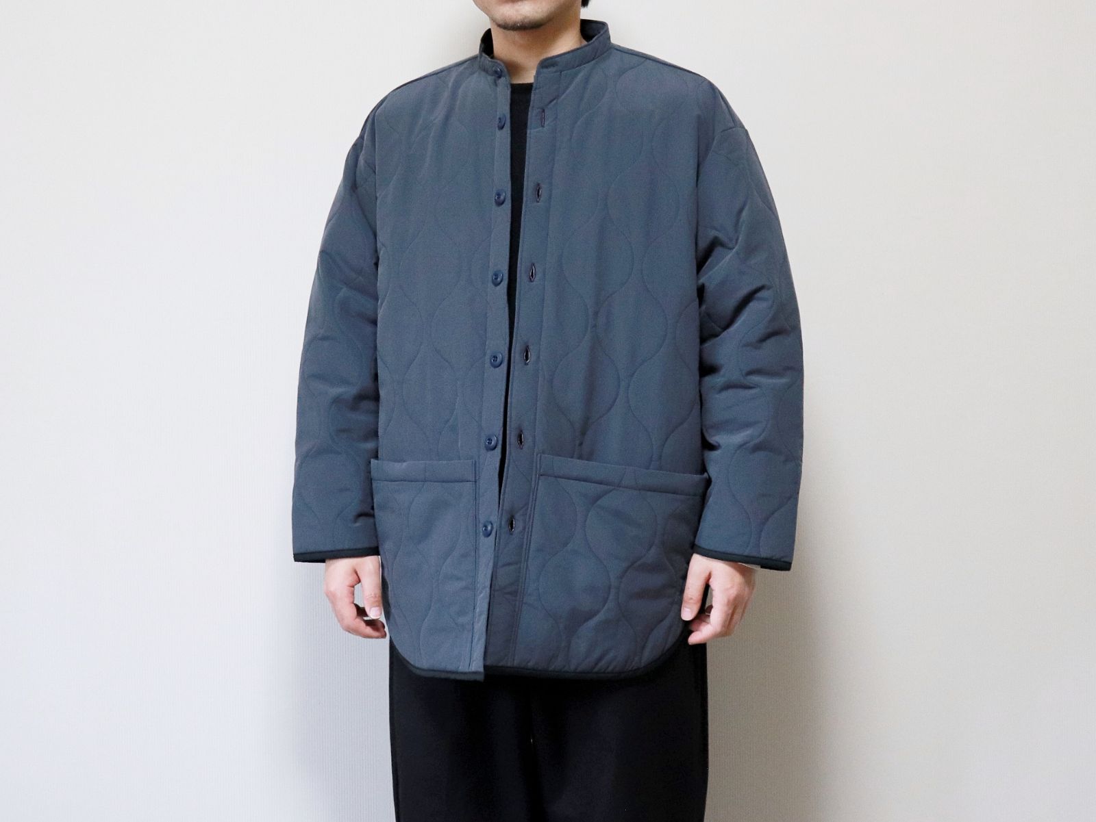 Audience / Teflonウェーブキルトガーデニングコート - NV/M Teflon（テフロン）ウェーブキルト スナップジャケット【MADE IN