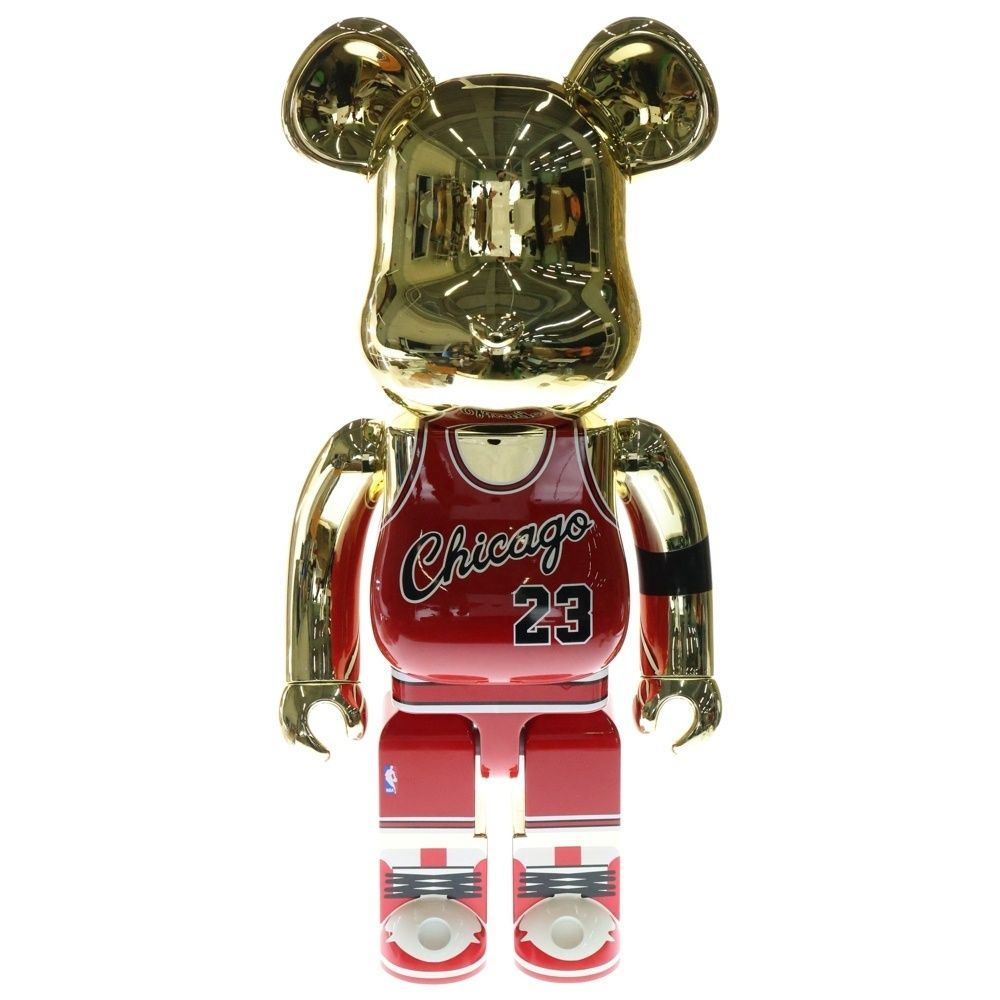 BE@RBRICK - BE@RBRICK ベアブリック ×Michael Jordan 1985 ROOKIE JERSEY 1000% マイケル ジョーダン 1985 ルーキー ジャージー フィギュア 人形 ゴールド/レッド BE@RBRICK (ベアブリック) ×Michael Jordan 1985 ROOKIE JERSEY