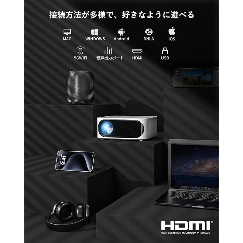 新品同様】 MetVate MV1 スマートプロジェクター 800ANSI 【特典あり！】