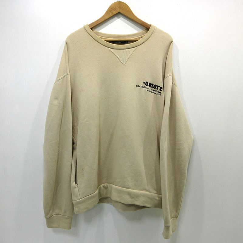 三重本店 DOLCE - GABBANA ドルチェアンドガッバーナ 長袖スウェット G9V9Z ベージュ サイズ 52 108