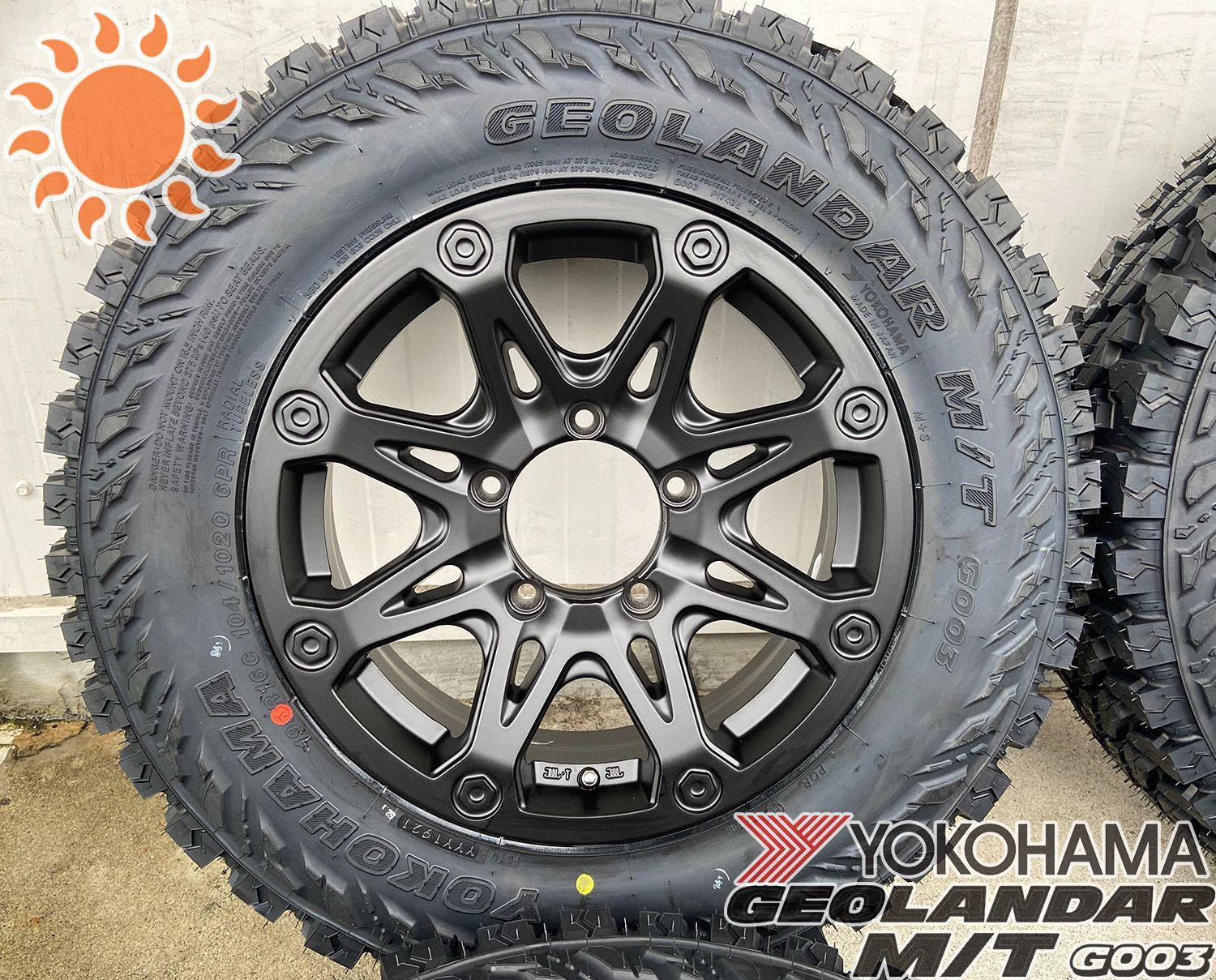 JB64 JB23 JA12 JA11 ジムニー タイヤホイールセット 4本セット YOKOHAMA GEOLANDAR MT G003  175/80R16 185/85R16 195R16 BountyCollection BDX08 - メルカリ