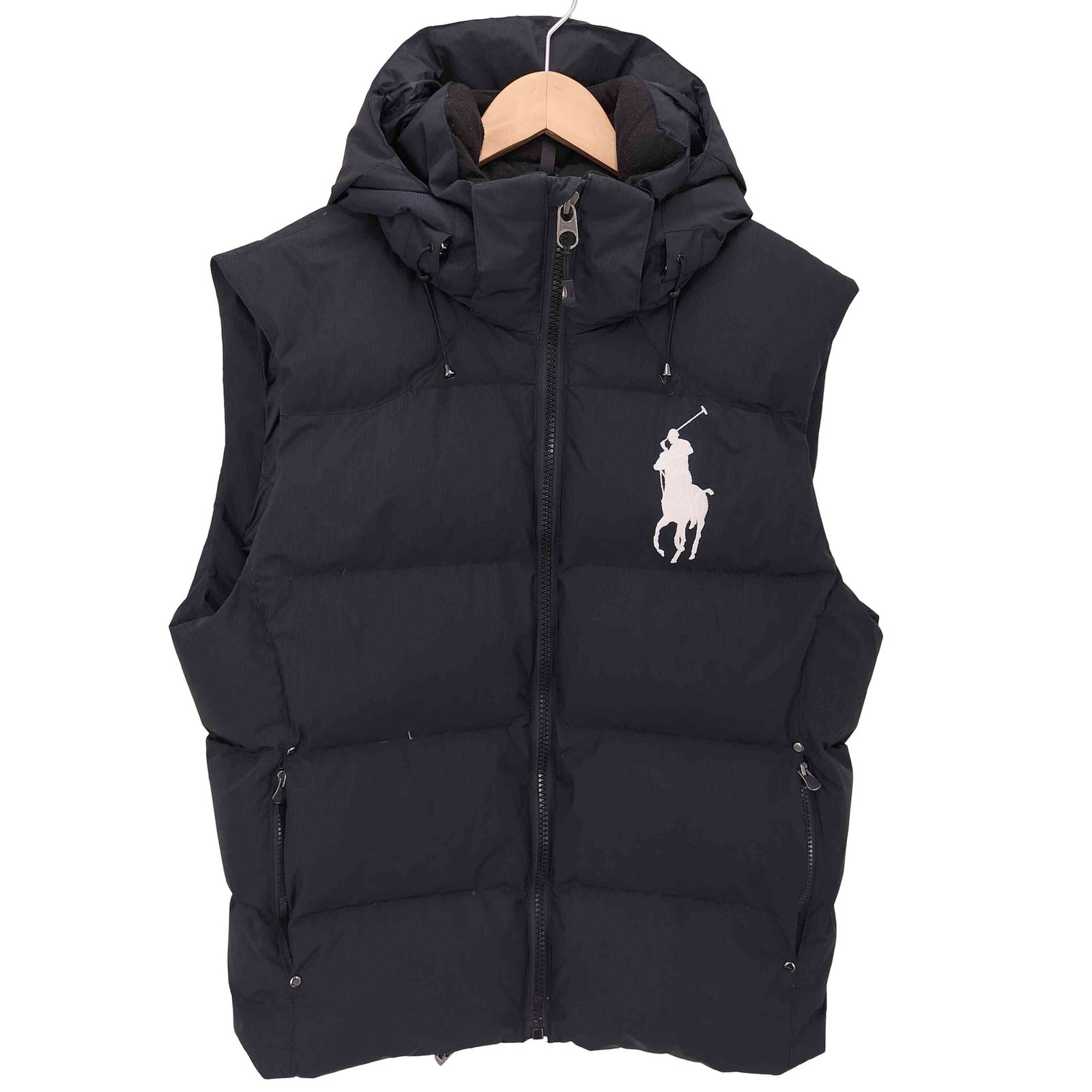 ポロラルフローレン POLO RALPH LAUREN ビッグポニー デタッチャブル フード ダウンベスト メンズ import L