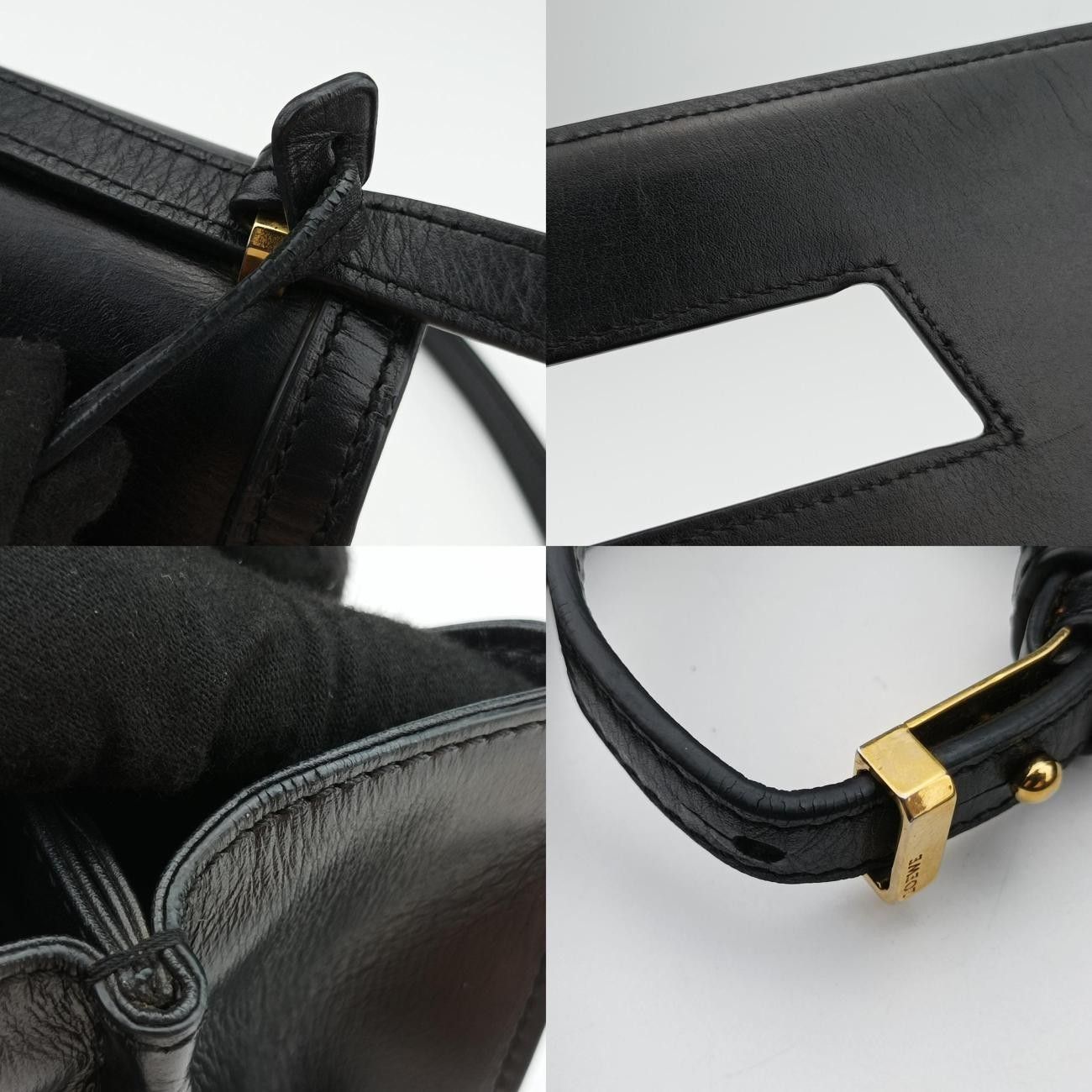 ロエベLoeweバルセロナブラックレザー061606