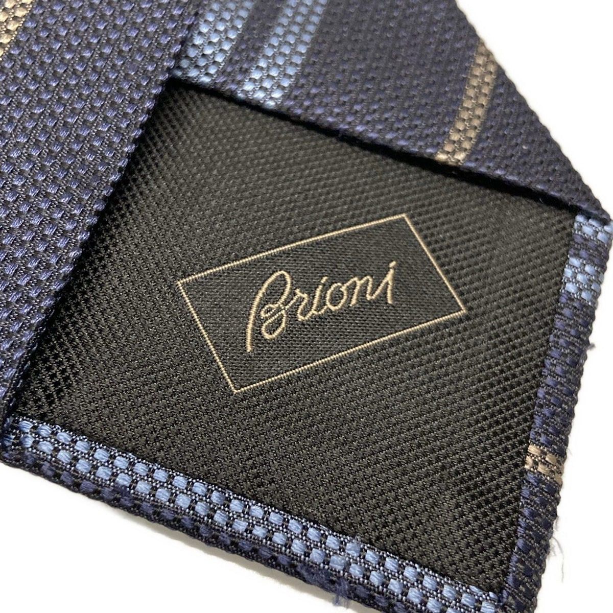 Brioni(ブリオーニ) ネクタイ メンズ - ダークネイビー×ブルー