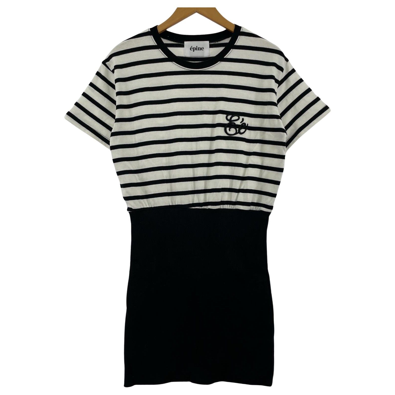 epine エピヌ ワンピース ボーダー Eé tee rib tight onepiece border | épine