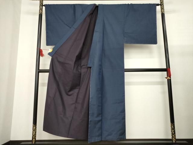 平和屋着物●男性 本場大島紬 アンサンブル 格子 正絹 AABA8241ck