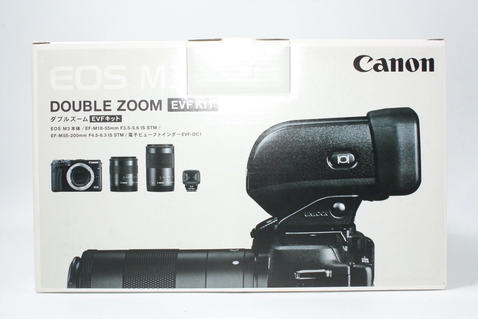 キャノン EOS M3 ダブルズーム EVFキット [ホワイト] 中古品 未使用品
