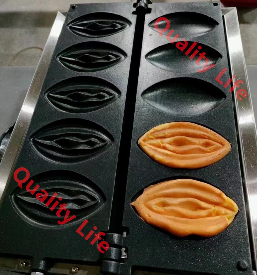 あわび型ワッフルメーカー ワッフル マシン あわび型焼き器 5個焼き LPガス式|業務用|店舗用品