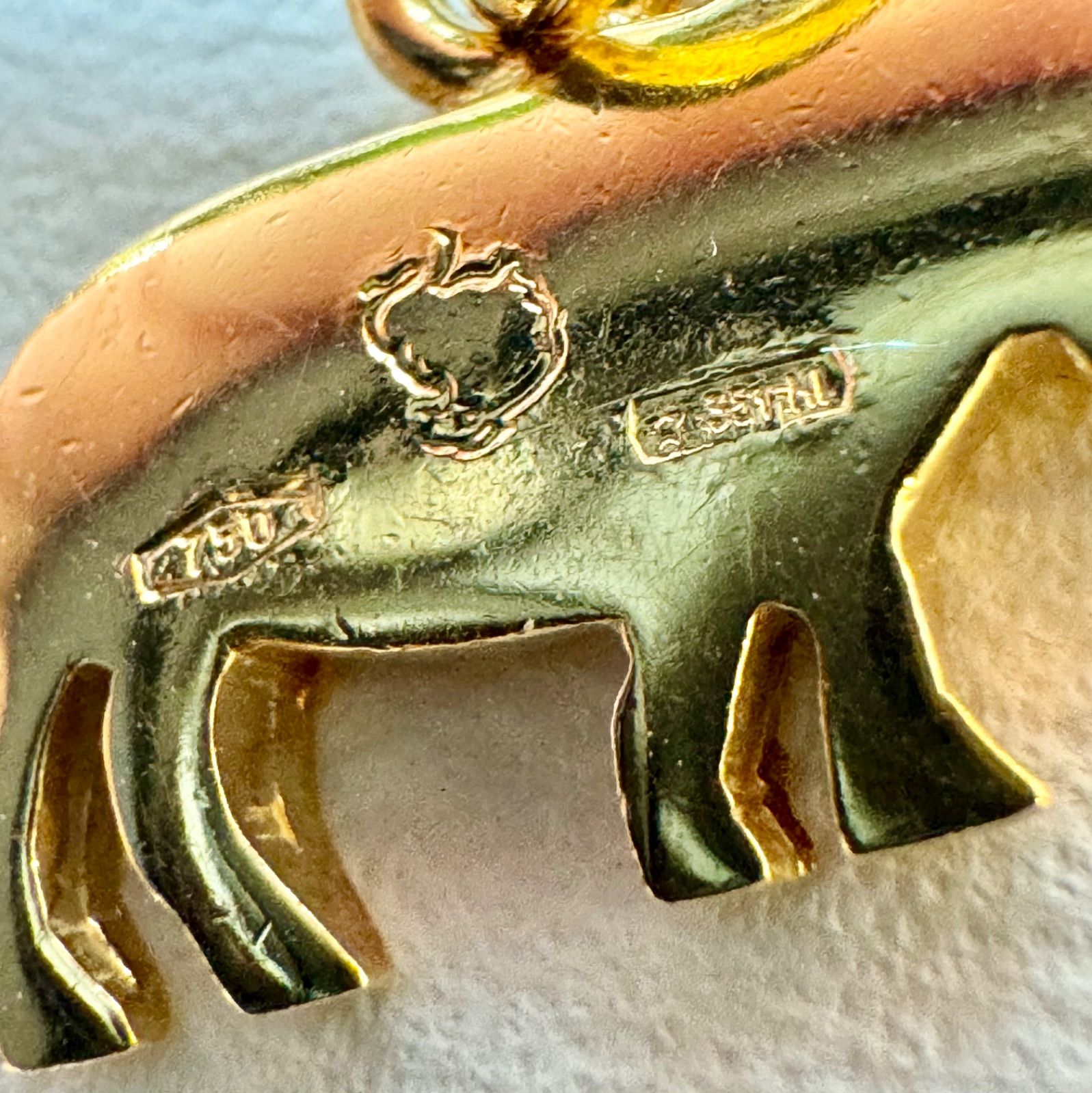 新品磨き済◇ポメラート◇K9PG/K18YG*ドド*ネックレス*サイ*dodo 