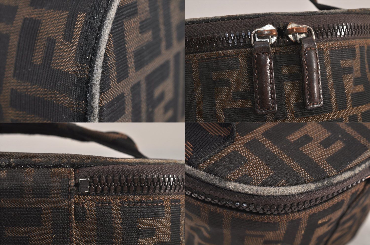 FENDI フェンディ ヴィンテージ ズッカ柄 バニティ バッグ