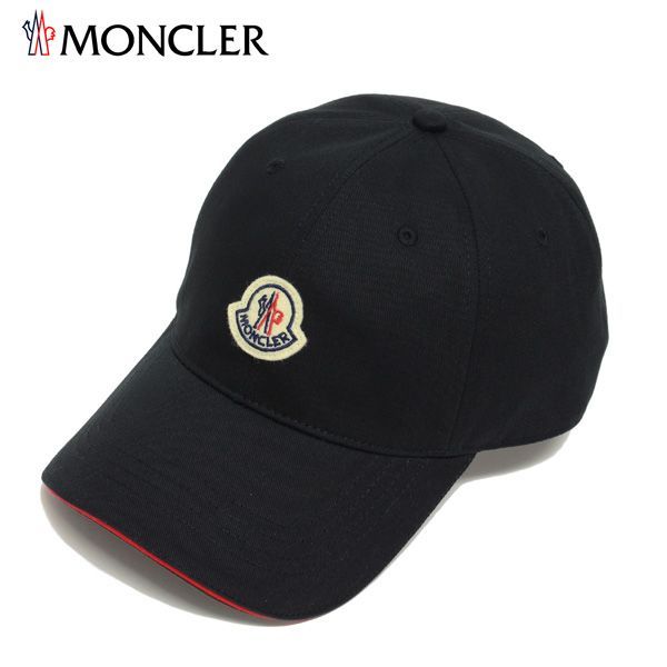 24SSモデル モンクレール MONCLER  ユニセックス ワッペン コントラストツバ ベースボールキャップ【ブラック】 3B00055 V0090 999/【2024SS】goods