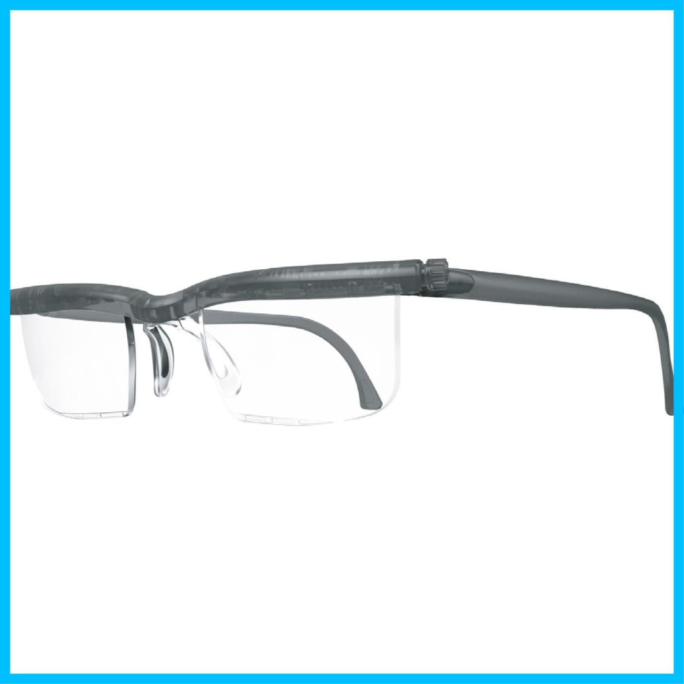 【迅速発送】PRESBY 自由に度数調整できる老眼鏡 プレスビー ドゥーアクティブ グレー 左右のつまみを回すだけで度数調節 度数  +0.5D～+4.0D 遠視 シニアグラス ブルーライト UVカット 拡大鏡 メガネ おしゃれ