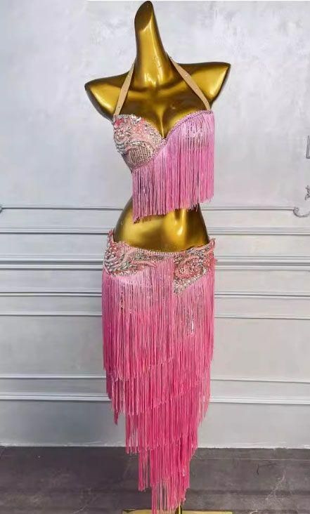 ベリーダンス オリエンタル衣装 ブラ スカート トップ フリンジ