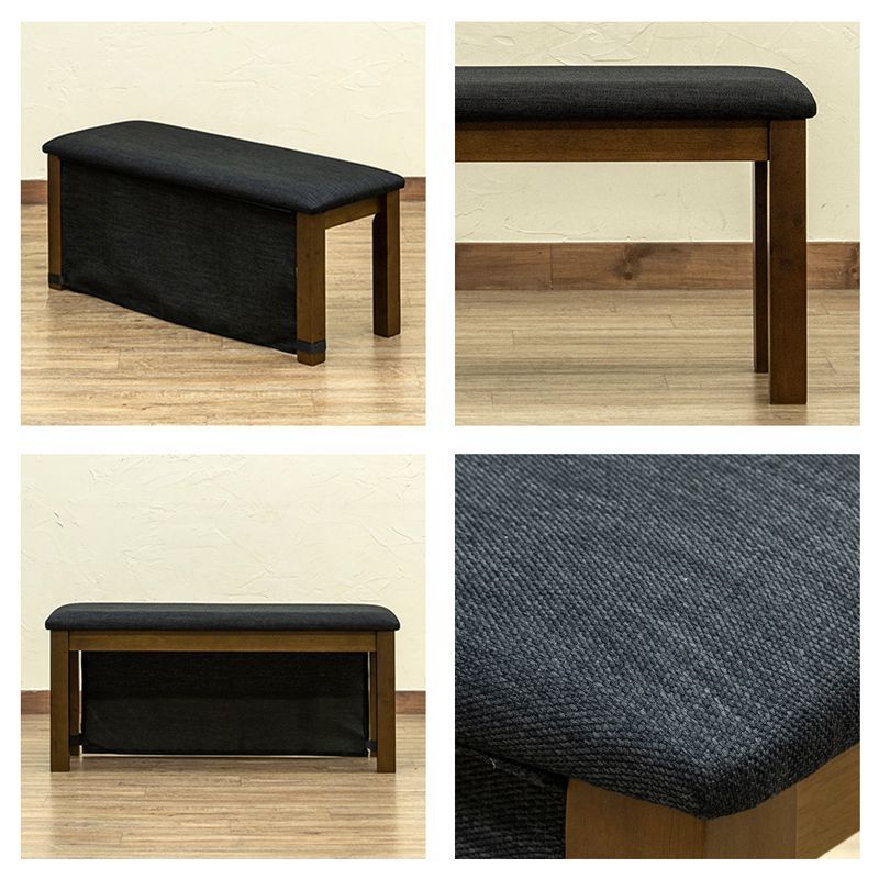 LINSY ダイニングコタツ 120×80 長方形 掛布団セット ライトブラウン