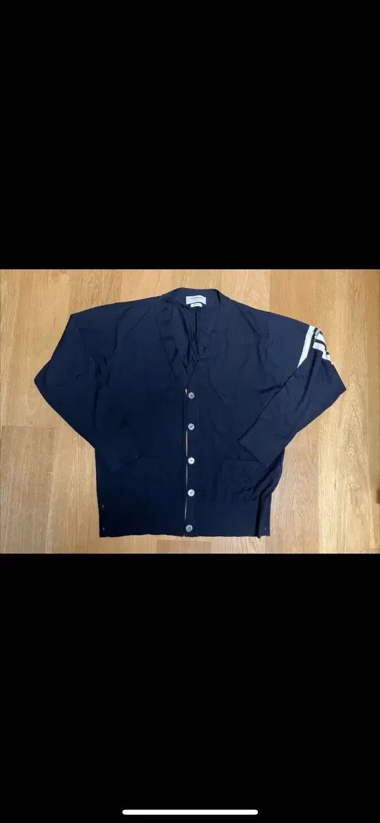 THOM BROWNE ネイビー カーディガン THOM BROWNE（トムブラウン）カーディガン 紺 サイズ:38(S位