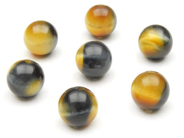 粒販売】ミックスタイガーアイ 丸玉 8mm【6粒販売】 / T059 TG8MC