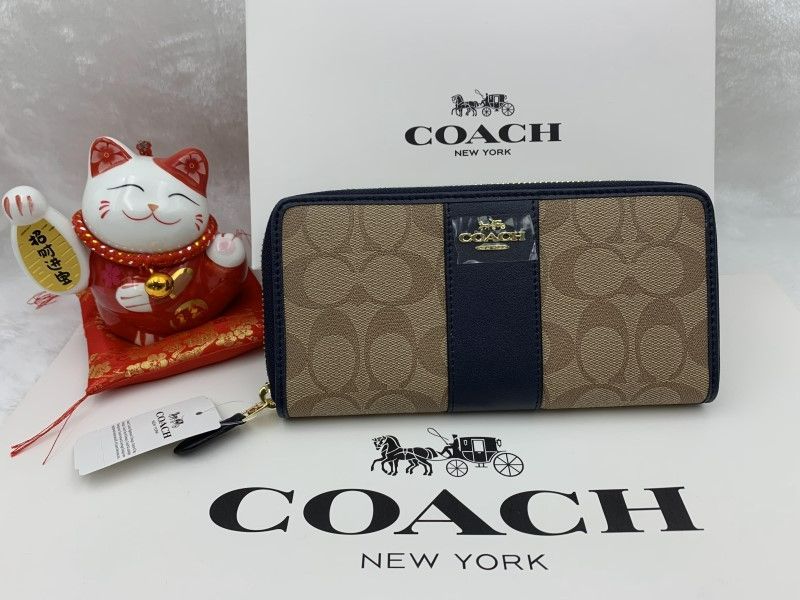 コーチ 長財布 COACH 財布 メンズ プレゼント 贈り物 シグネチャー ロング ジップ ファッション ブランド 大容量 人気 新品 未使用 A023Z-25