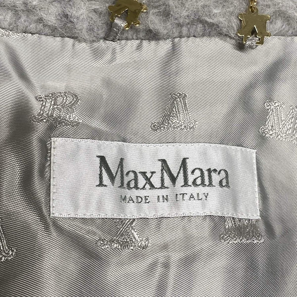 Max Mara マックスマーラ ポンチョ サイズUNICA レディース テディベア ケープ TEBE2 24247362026 ライトグレー 秋 冬 ショート丈 GULLKHAN_COM