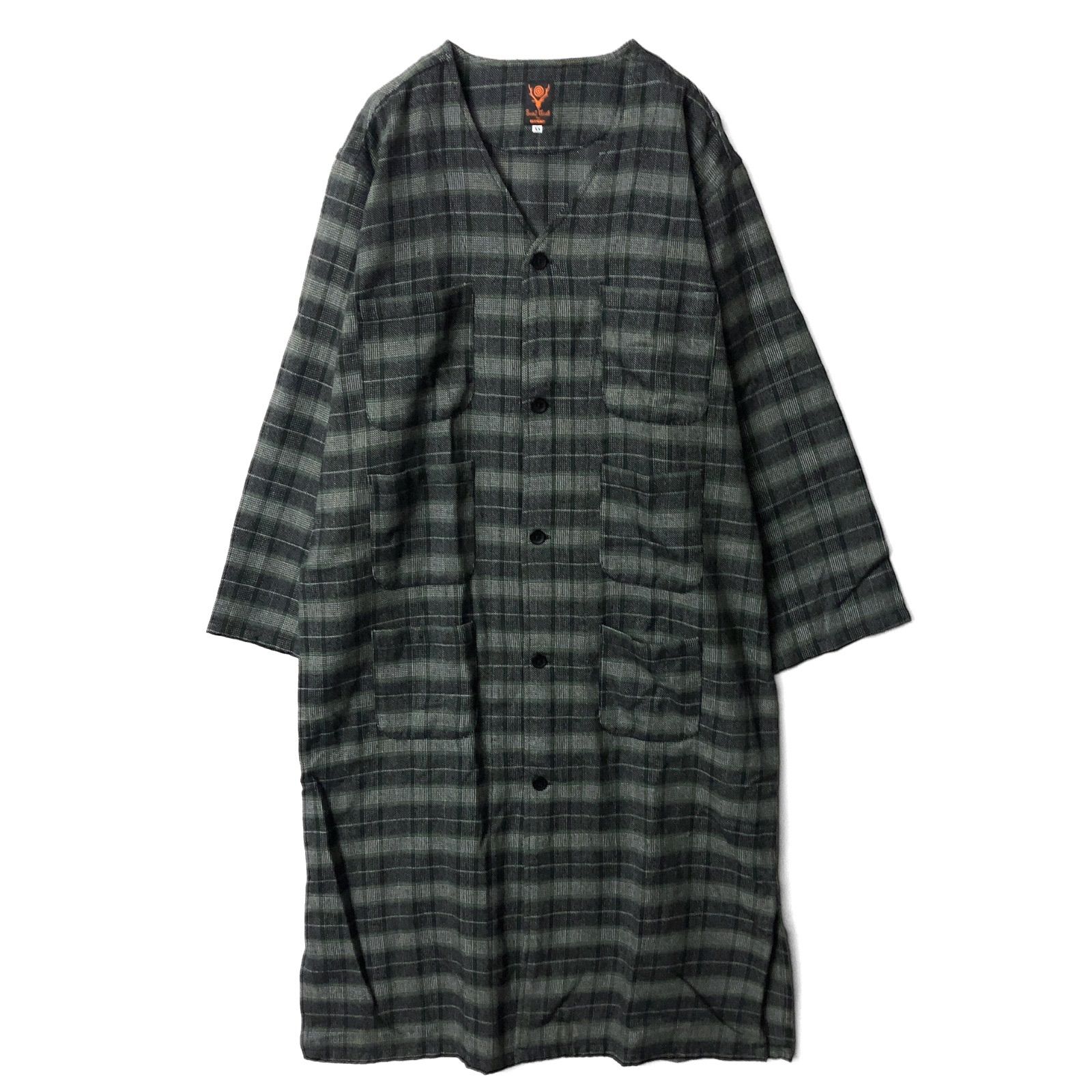 South2 West8(S2W8) / 6Pocket V Neck Army One Piece/長袖ワンピース/XS/コットン/GRY/LQ853 美品】South2 West8 × BEAMS BOY サウスツーウエストエイト ビームス