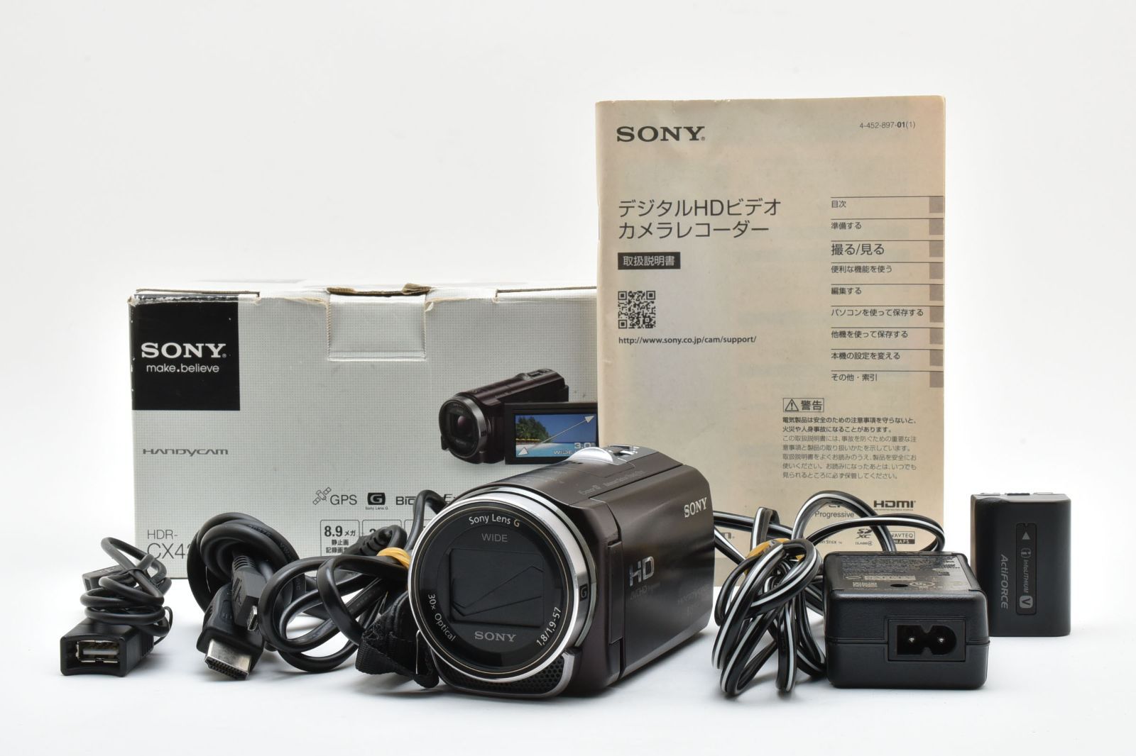 SONY HDR-CX430V ソニー HANDYCAM GPS デジタル ビデオカメラ ハンディカム A0503