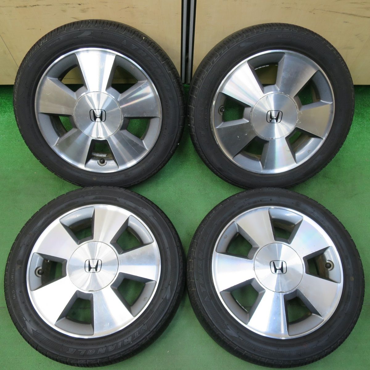 送料無料] バリ溝！21年！8.5分☆ホンダ ゼスト 純正 165/55R14 