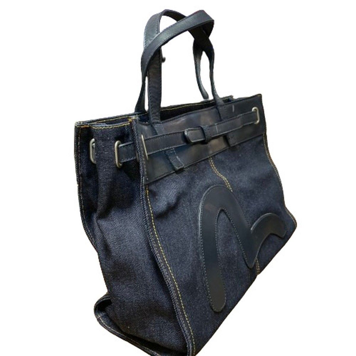 EVISU エヴィス レザー＆デニム トートバッグ 手提げ BAG 鞄 メンズ
