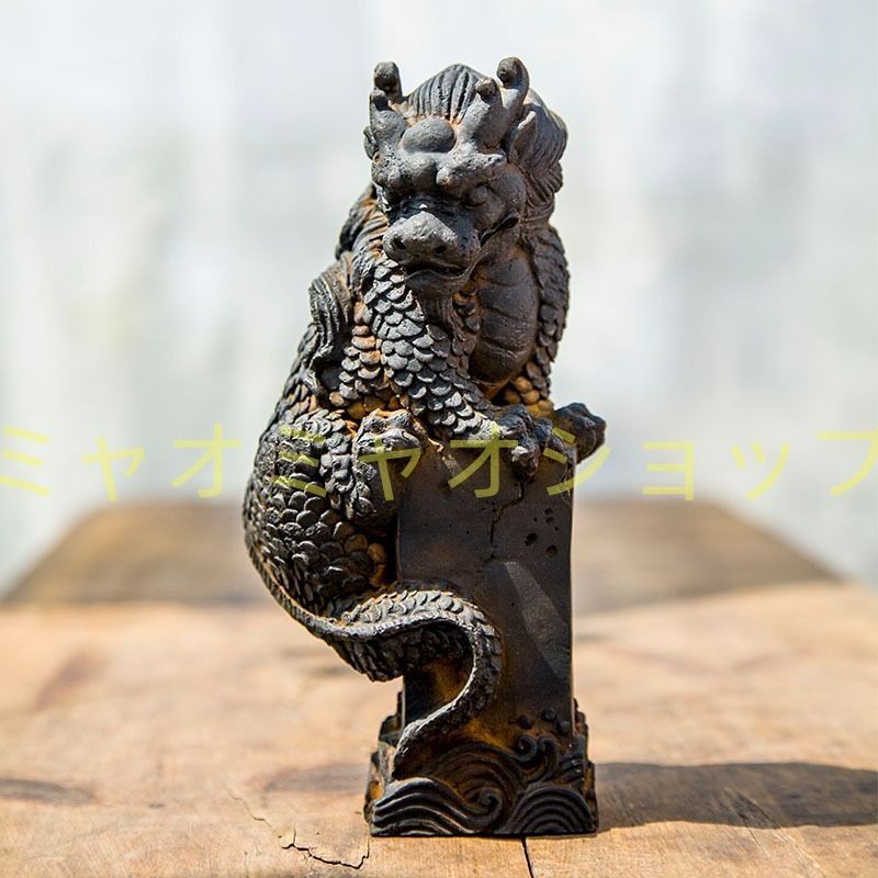 青石彫刻 貔貅門 財運を招く瑞獣の置物 コレクション