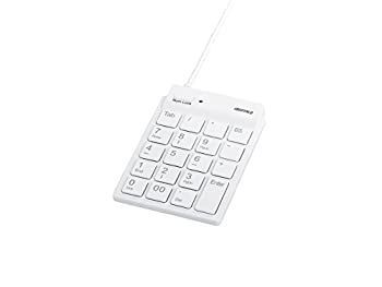 【】(未使用･未開封品)BUFFALO スリムテンキーボード Tabキー付き ホワイト BSTK11WH