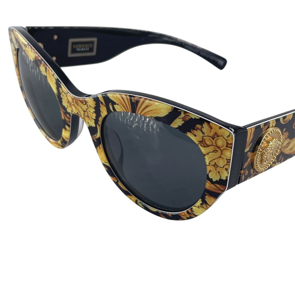 中古】 VERSACE ヴェルサーチ サングラス 総柄 ブラック 黒 中古】 VERSACE ヴェルサーチ サングラス 総柄 ブラック 黒