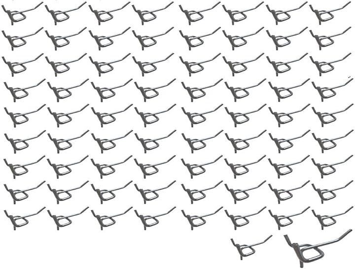 小物銘選 有孔ボードフック スチール製 見せる収納 商品陳列 業務用 家庭用 シルバー 30ｍｍピッチ 5cm 50本