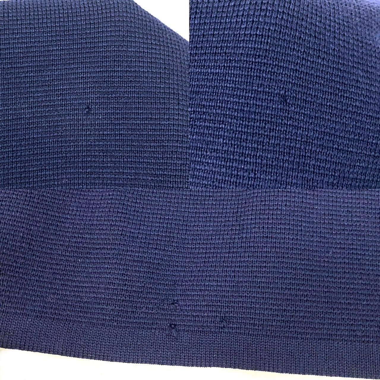 イヴサンローラン　ニットワンピース　ウール　リブ　レトロ　y2k 青 イブサンローラン Yves Saint Laurent ウール 青ニット ワンピ イブ