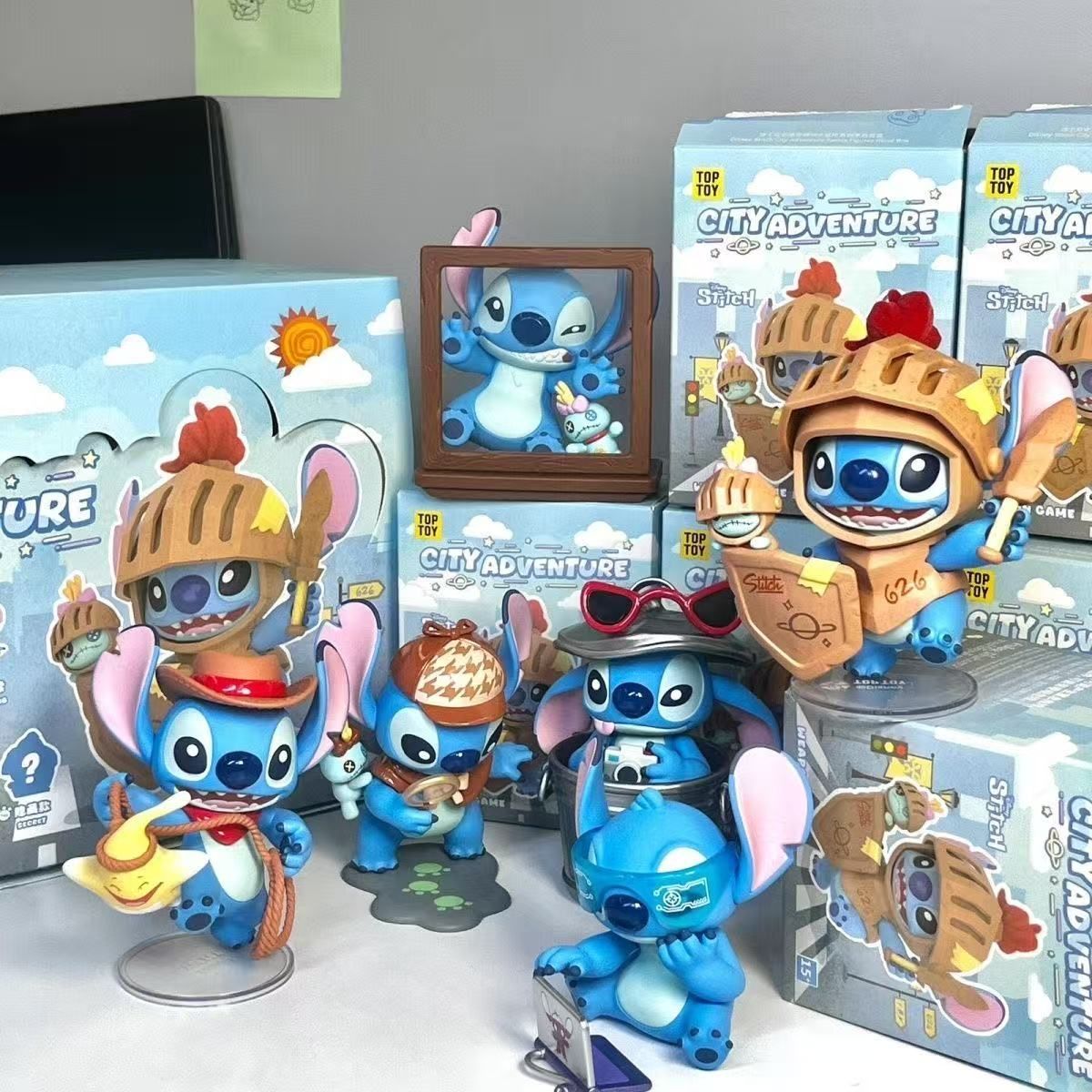 TOPTOY x ディズニー スティッチ 都市大冒険 シリーズ アソートボックス フィギュア セット 1BOX6個入り