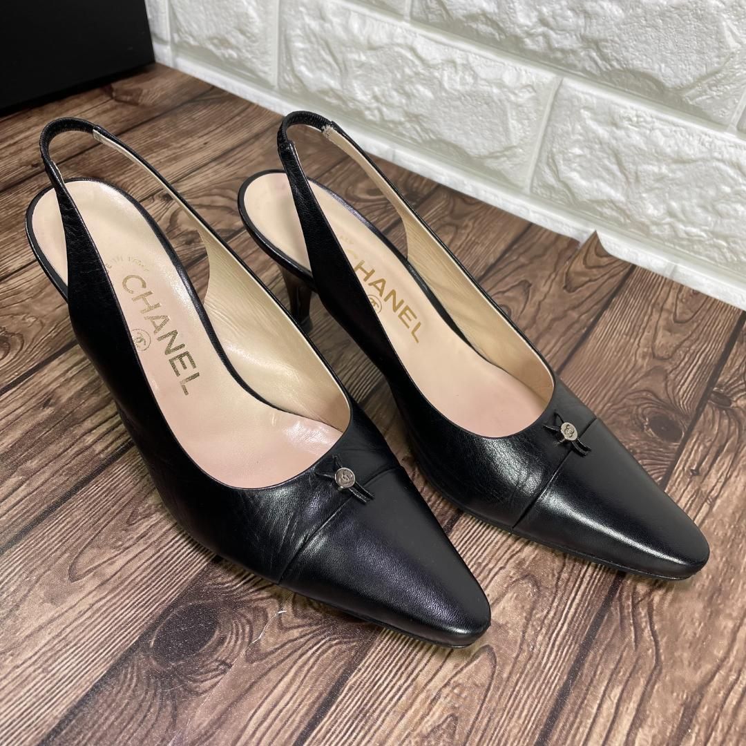 CHANEL / シャネル レザー ミュール パンプス 23～23.5cm - メルカリ