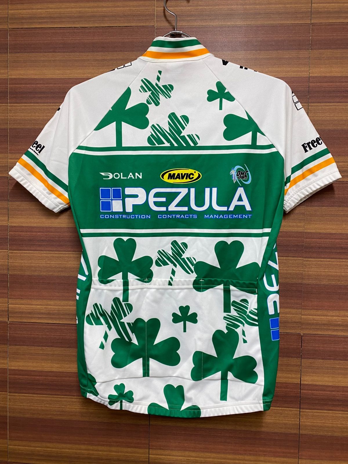 IA008 サンティーニ Santini 半袖 サイクルジャージ Team PEZULA 白緑 M