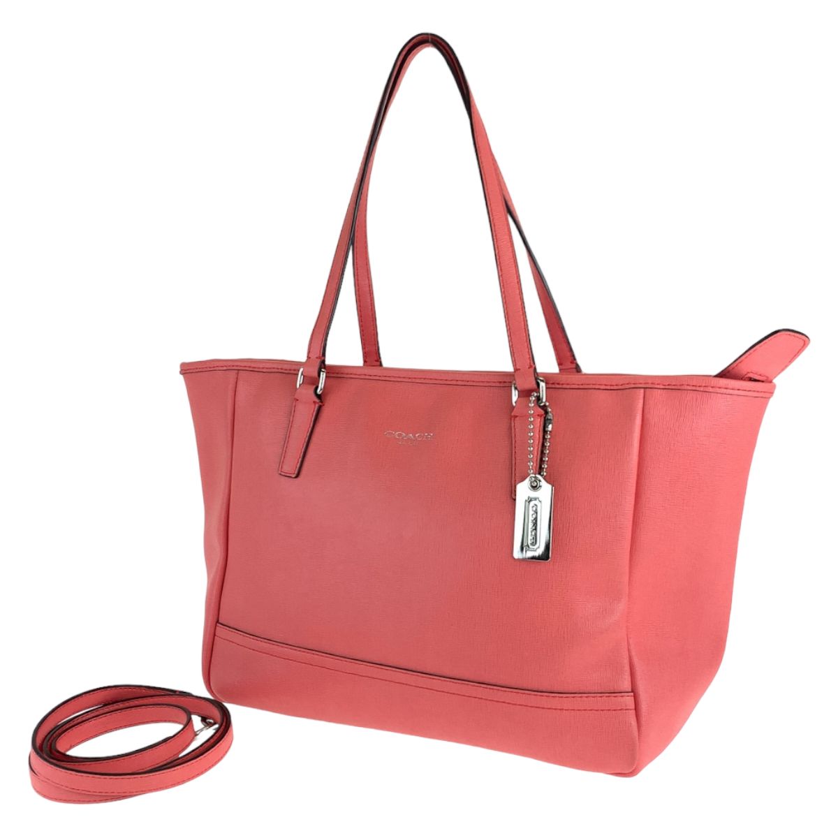 COACH コーチ ピンク シルバー金具 レザー 23578 ショルダーバッグ 