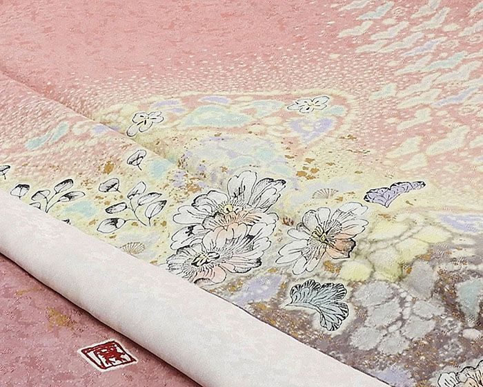 訪問着 新品仕立済 正絹 絞り染色作家 吉乃一廉作 辻が花絞り 身丈