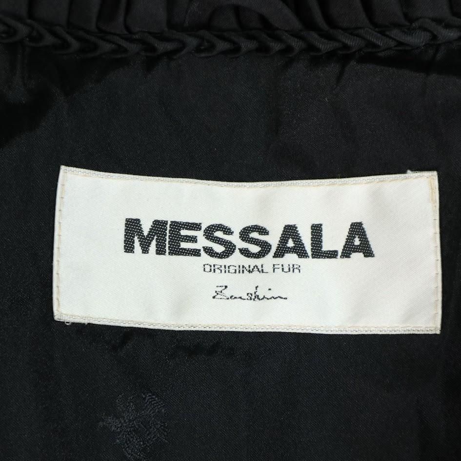 黒 ファーコート ブランドタグあり 希少】MESSALA SAGA MINK 毛皮