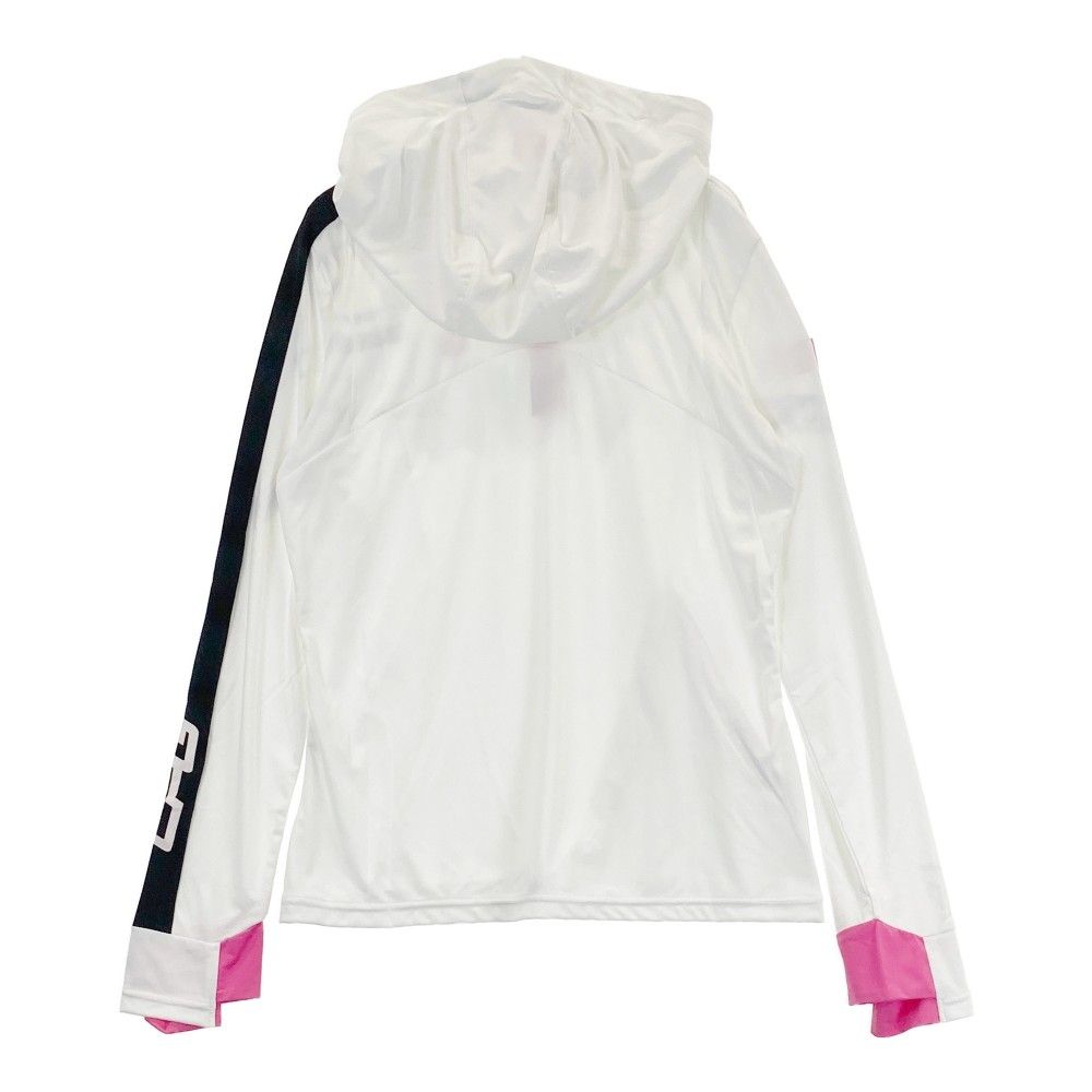 サイズ：L CPG GOLF シーピージーゴルフ  長袖フードTシャツ  ホワイト系 [240101465656] ゴルフウェア レディース ストスト サイズ：L CPG GOLF シーピージーゴルフ 長袖フードTシャツ