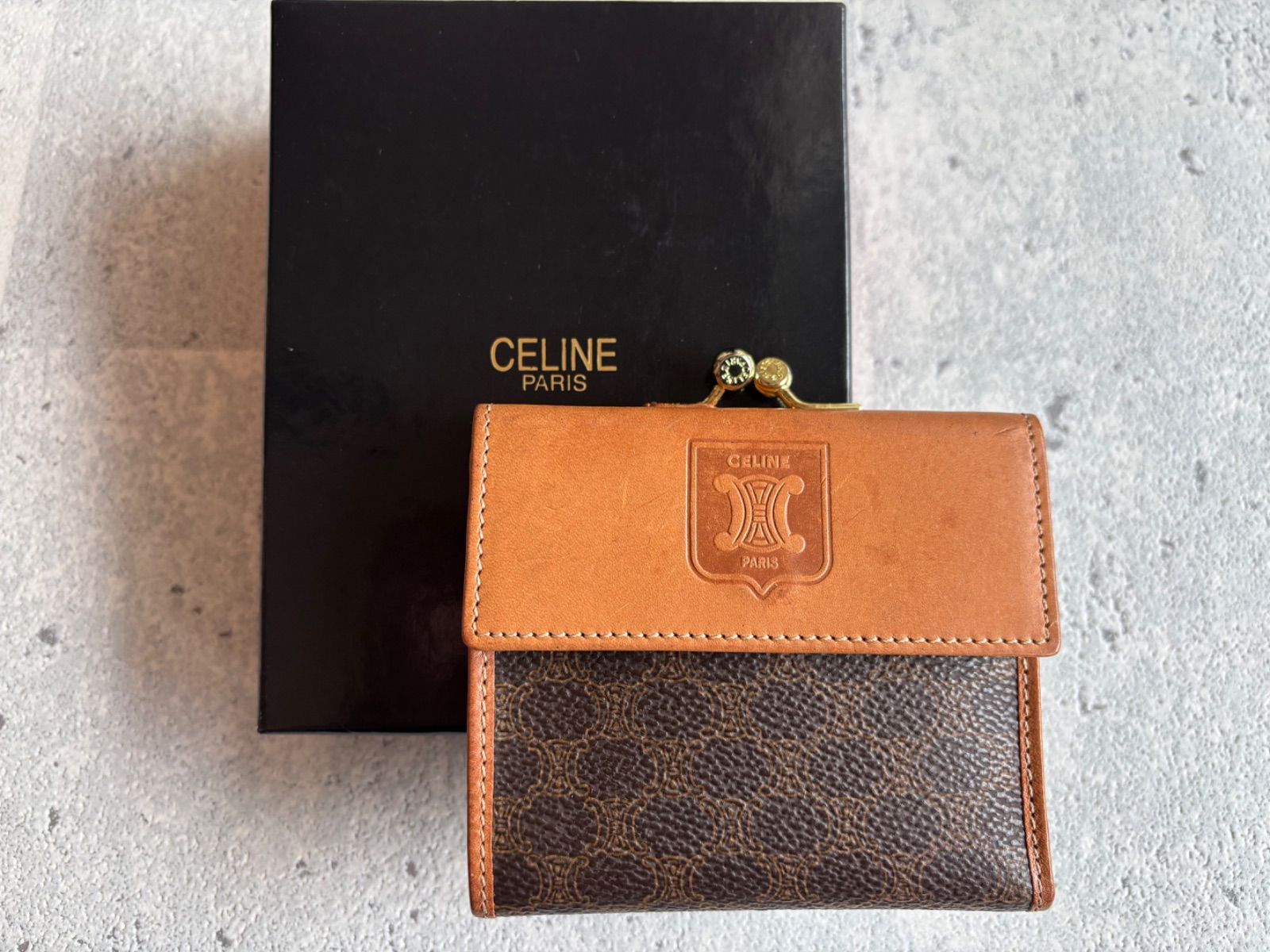 超レア　美品　CELINE　マカダム　がま口　財布 中古・古着通販】CELINE (セリーヌ) がま口財布 マカダム ベージュ