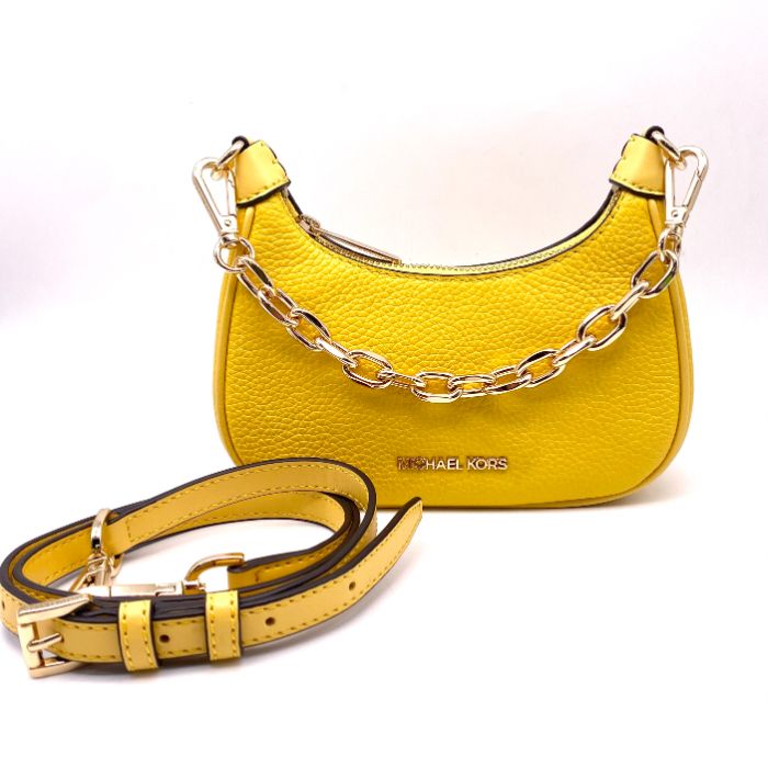 MICHAEL KOSE マイケル コース ロゴ レザー チェーン ショルダー バッグ eH0969A