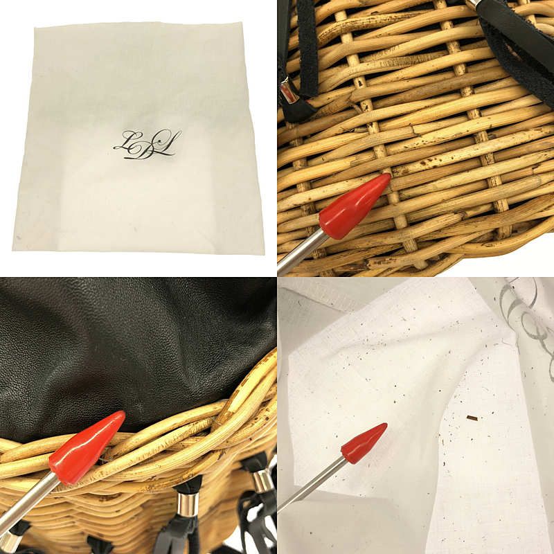 LUDLOW / ラドロー | レザー フリンジ カゴ バッグ | 割引 ナチュラル