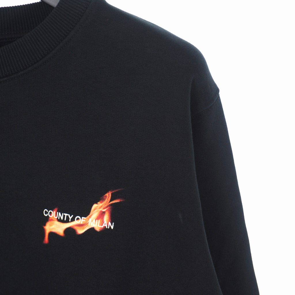 マルセロバーロン マルセロブロン MARCELO BURLON FIREBALL CREWNECK ファイヤーボール クルーネック スウェット  トレーナー S ブラック 黒 CMBA009R196300331088 - メルカリ