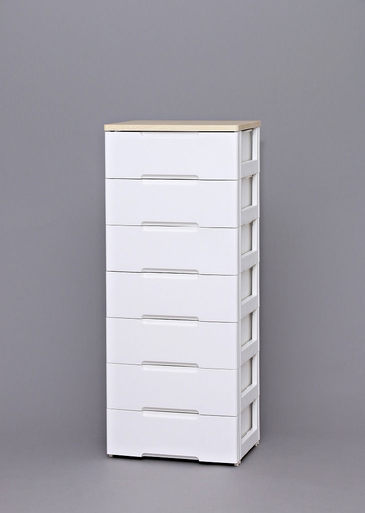 アイリスオーヤマ チェスト ラクラク引出し 木天板 7段 幅56×奥行41.5×高さ138cm HG-557 IRIS OHYAMA