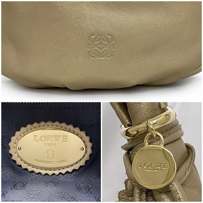 AJH07 ロエベ 極美品 アナグラム ワンショルダーバッグ ロゴ型押し バッグLOEWE ロエベ アナグラム ショルダーバッグ ワン