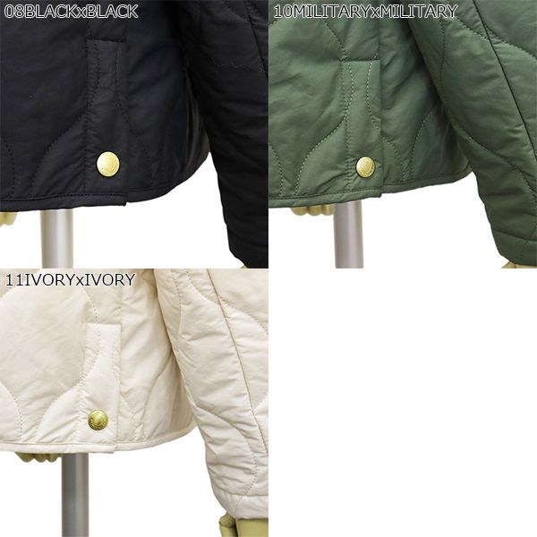 Traditional Weatherwear (トラディショナルウェザーウェア) L232APQCO0378EG ARKLEY ZIP レディースオニオンキルティングジャケット 全3色 TW007 08BLACKxBLACK 32