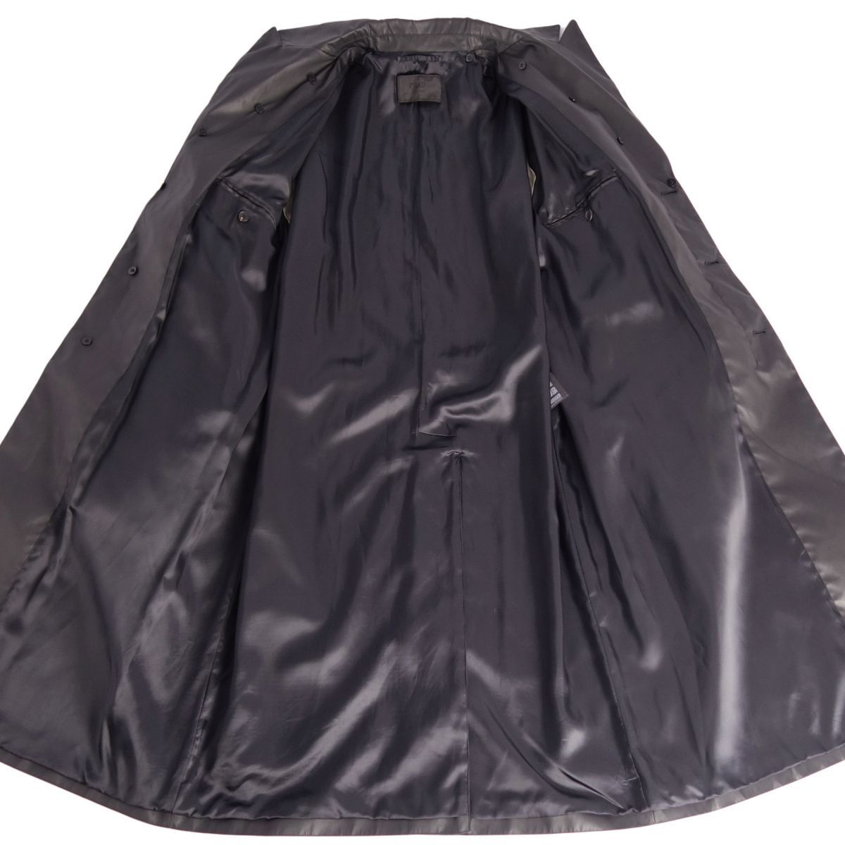 美品 プラダ PRADA コート ベルト付き ロングコート レイン