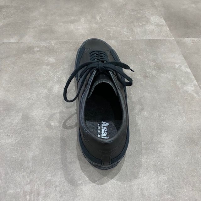 ASAHI アサヒ BELTED LOW LEATHER ASAHI 036 black アサヒデッキ