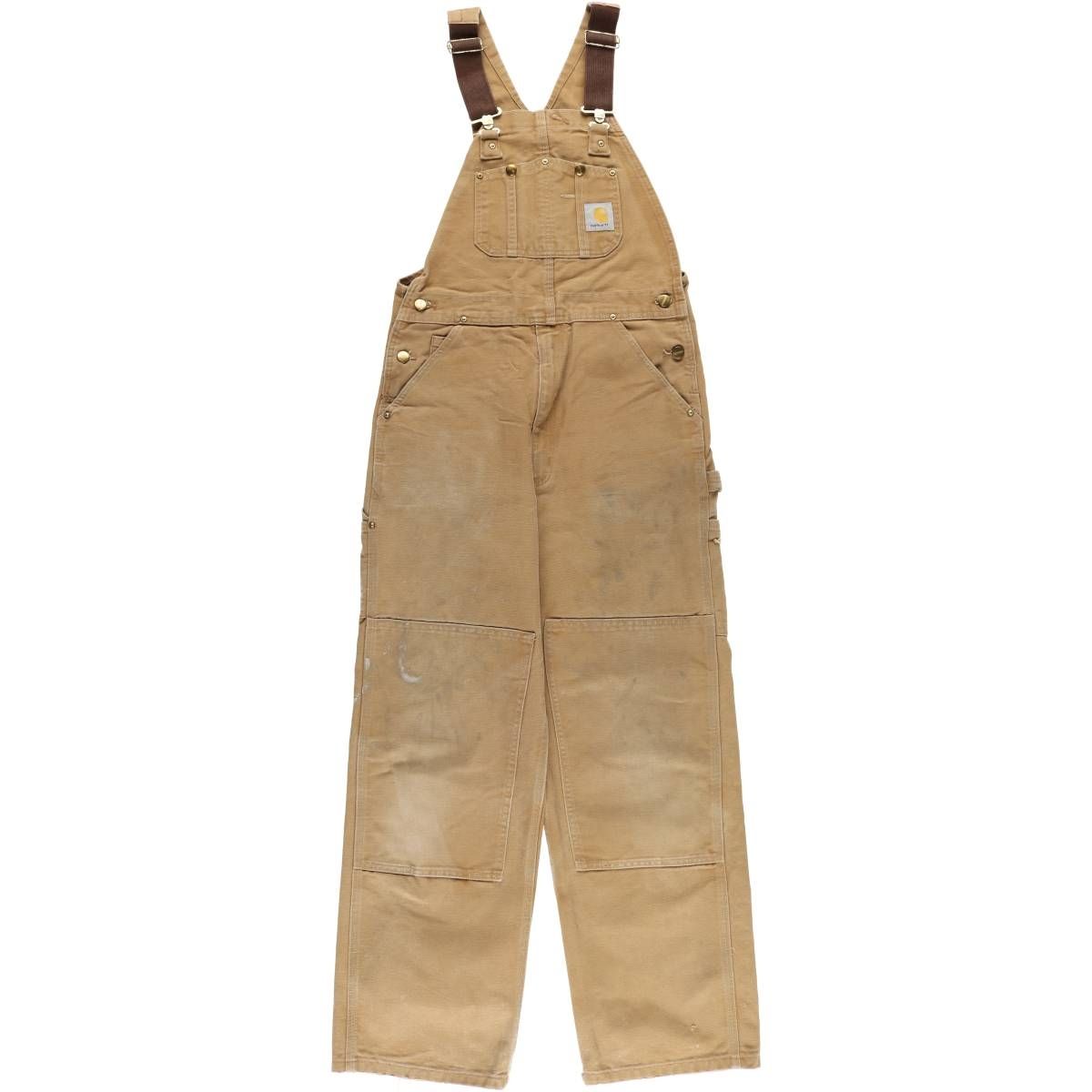 古着 カーハート Carhartt ダブルニー ダック オーバーオール メンズw33相当|eaa583959